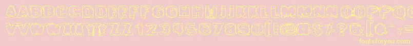 Cyberye Font – Yellow Fonts on Pink Background