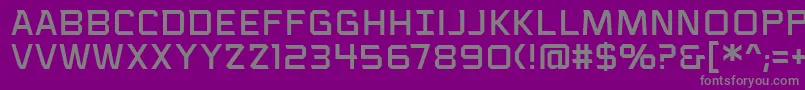Fonte VoiceactivatedcapsbbReg – fontes cinzas em um fundo violeta