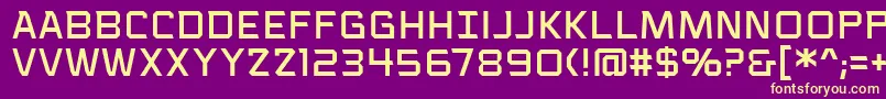 VoiceactivatedcapsbbReg Font – Yellow Fonts on Purple Background