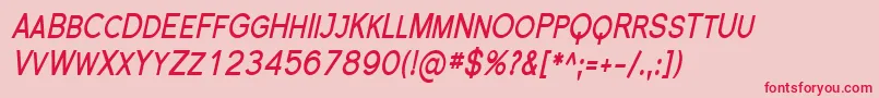 Шрифт FlorencesansScCondBoldItalic – красные шрифты на розовом фоне
