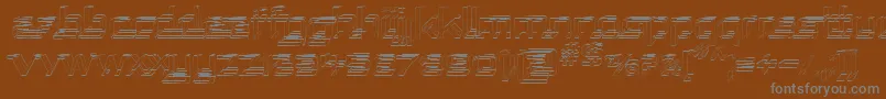 フォントRepublikaSketch – 茶色の背景に灰色の文字