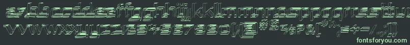 RepublikaSketch Font – Green Fonts on Black Background