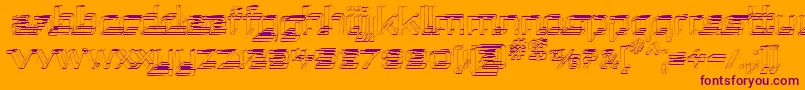 RepublikaSketch Font – Purple Fonts on Orange Background