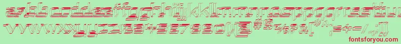 Шрифт RepublikaSketch – красные шрифты на зелёном фоне