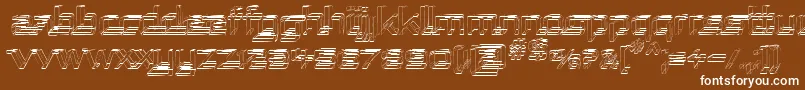 フォントRepublikaSketch – 茶色の背景に白い文字