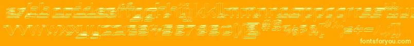 RepublikaSketch-Schriftart – Gelbe Schriften auf orangefarbenem Hintergrund