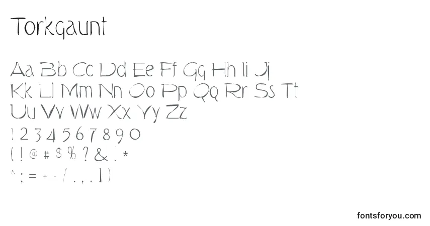 Шрифт Torkgaunt – алфавит, цифры, специальные символы