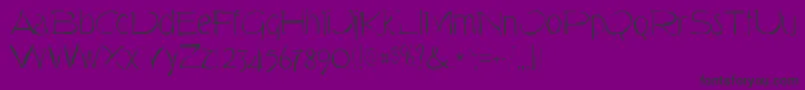 Fonte Torkgaunt – fontes pretas em um fundo violeta
