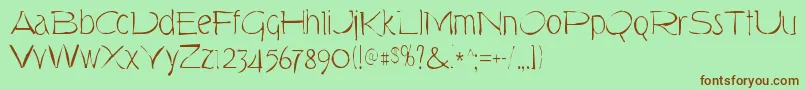 Torkgaunt Font – Brown Fonts on Green Background