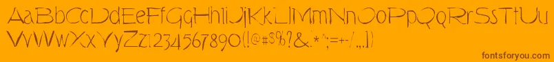 Torkgaunt Font – Brown Fonts on Orange Background