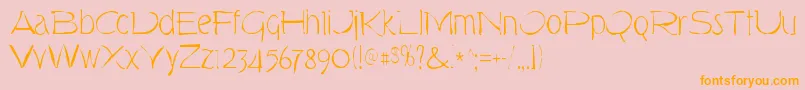 Torkgaunt Font – Orange Fonts on Pink Background