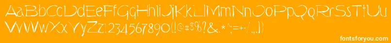 Torkgaunt Font – White Fonts on Orange Background