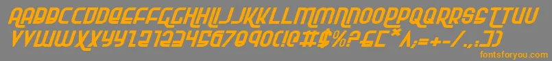 Rokikierei Font – Orange Fonts on Gray Background