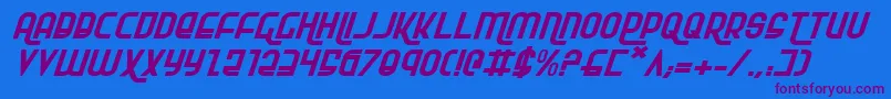 Rokikierei Font – Purple Fonts on Blue Background