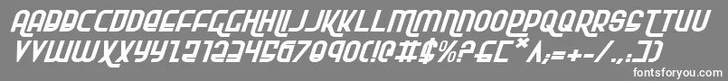 Rokikierei Font – White Fonts on Gray Background