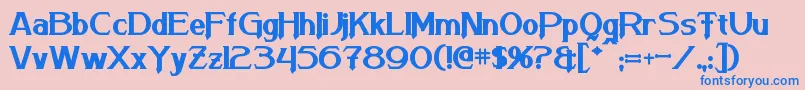 ArnesonBold Font – Blue Fonts on Pink Background