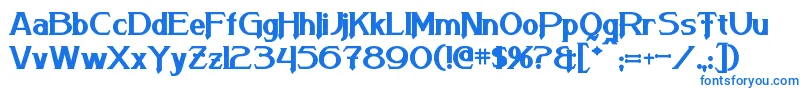 フォントArnesonBold – 白い背景に青い文字