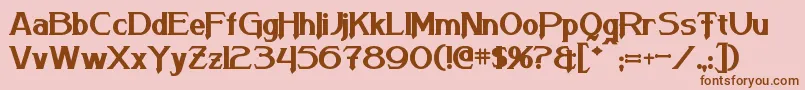 ArnesonBold Font – Brown Fonts on Pink Background