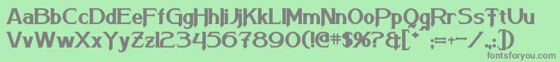 フォントArnesonBold – 緑の背景に灰色の文字