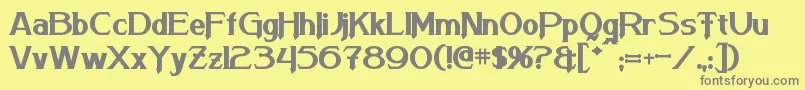 フォントArnesonBold – 黄色の背景に灰色の文字