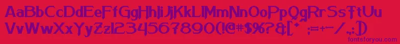 ArnesonBold Font – Purple Fonts on Red Background