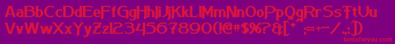 ArnesonBold Font – Red Fonts on Purple Background