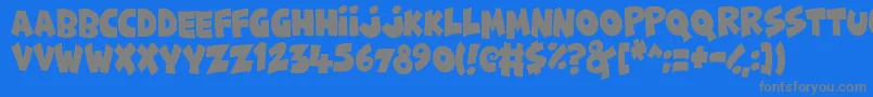 FunnyCute-Schriftart – Graue Schriften auf blauem Hintergrund