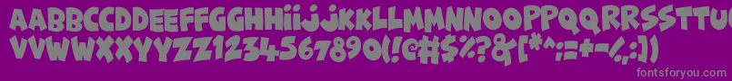 FunnyCute-Schriftart – Graue Schriften auf violettem Hintergrund