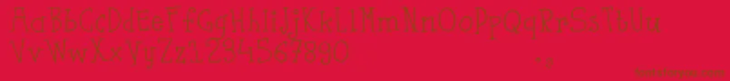 Fonte Fsaustrial – fontes marrons em um fundo vermelho