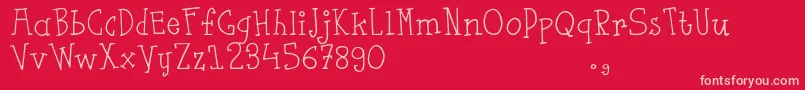 Fsaustrial Font – Pink Fonts on Red Background
