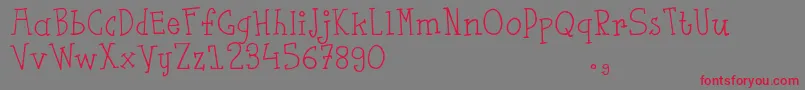 Fsaustrial Font – Red Fonts on Gray Background