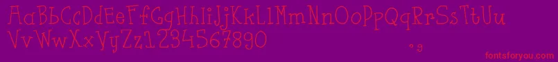 Fsaustrial Font – Red Fonts on Purple Background