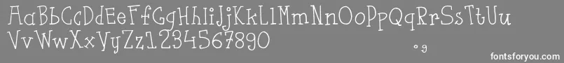 Fsaustrial Font – White Fonts on Gray Background