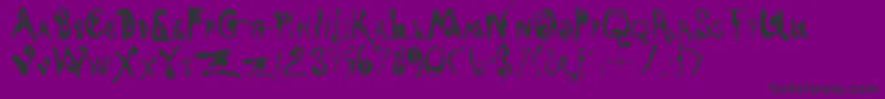 KyotoSong Font – Black Fonts on Purple Background
