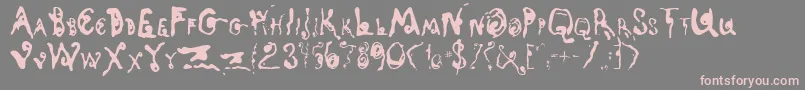 KyotoSong Font – Pink Fonts on Gray Background