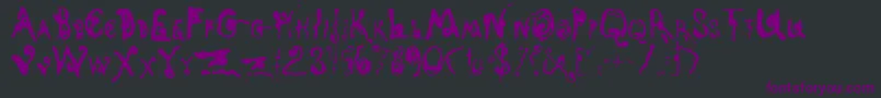KyotoSong Font – Purple Fonts on Black Background