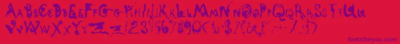 KyotoSong Font – Purple Fonts on Red Background