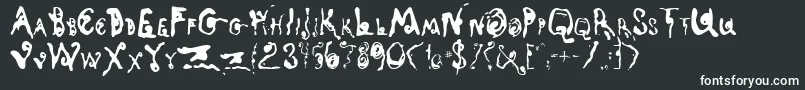 KyotoSong Font – White Fonts on Black Background