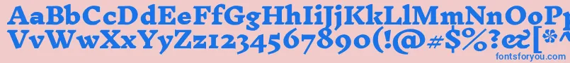 InknutantiquaBlack Font – Blue Fonts on Pink Background