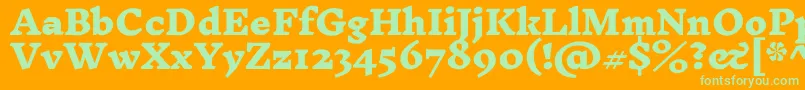 InknutantiquaBlack Font – Green Fonts on Orange Background