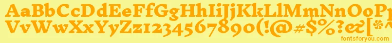 InknutantiquaBlack Font – Orange Fonts on Yellow Background