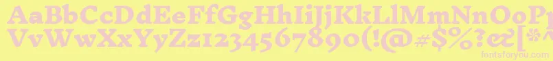 InknutantiquaBlack Font – Pink Fonts on Yellow Background