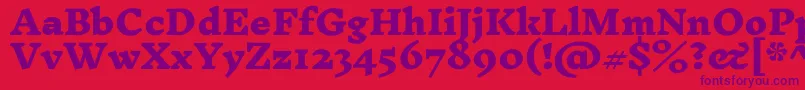 InknutantiquaBlack Font – Purple Fonts on Red Background