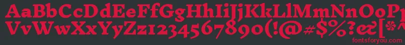 InknutantiquaBlack Font – Red Fonts on Black Background