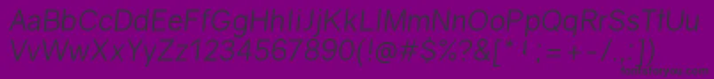 フォントGravityBookitalic – 紫の背景に黒い文字