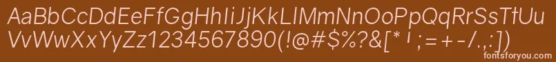 Police GravityBookitalic – polices roses sur fond brun