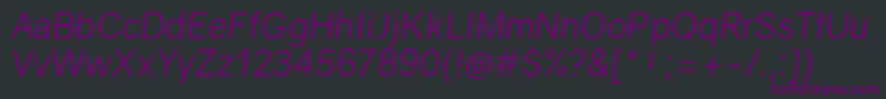 GravityBookitalic Font – Purple Fonts on Black Background