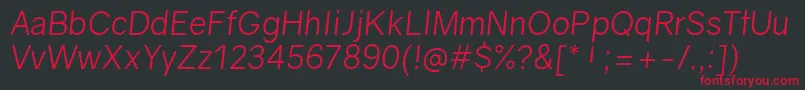 GravityBookitalic Font – Red Fonts on Black Background
