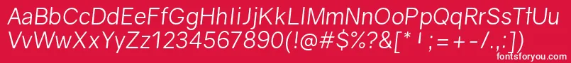GravityBookitalic Font – White Fonts on Red Background