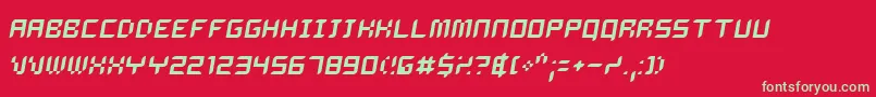 Dalio Font – Green Fonts on Red Background